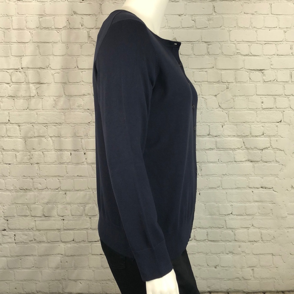 Charter Club Navy Button Down Cardigan Sz 0X 1X 2X - Picture 3 of 4